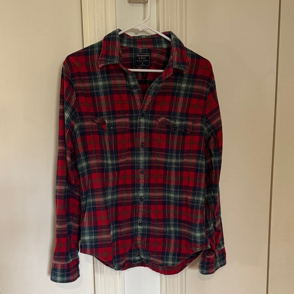 Abercrombie & Fitch Multicolor Plaid flannel Shirt medium